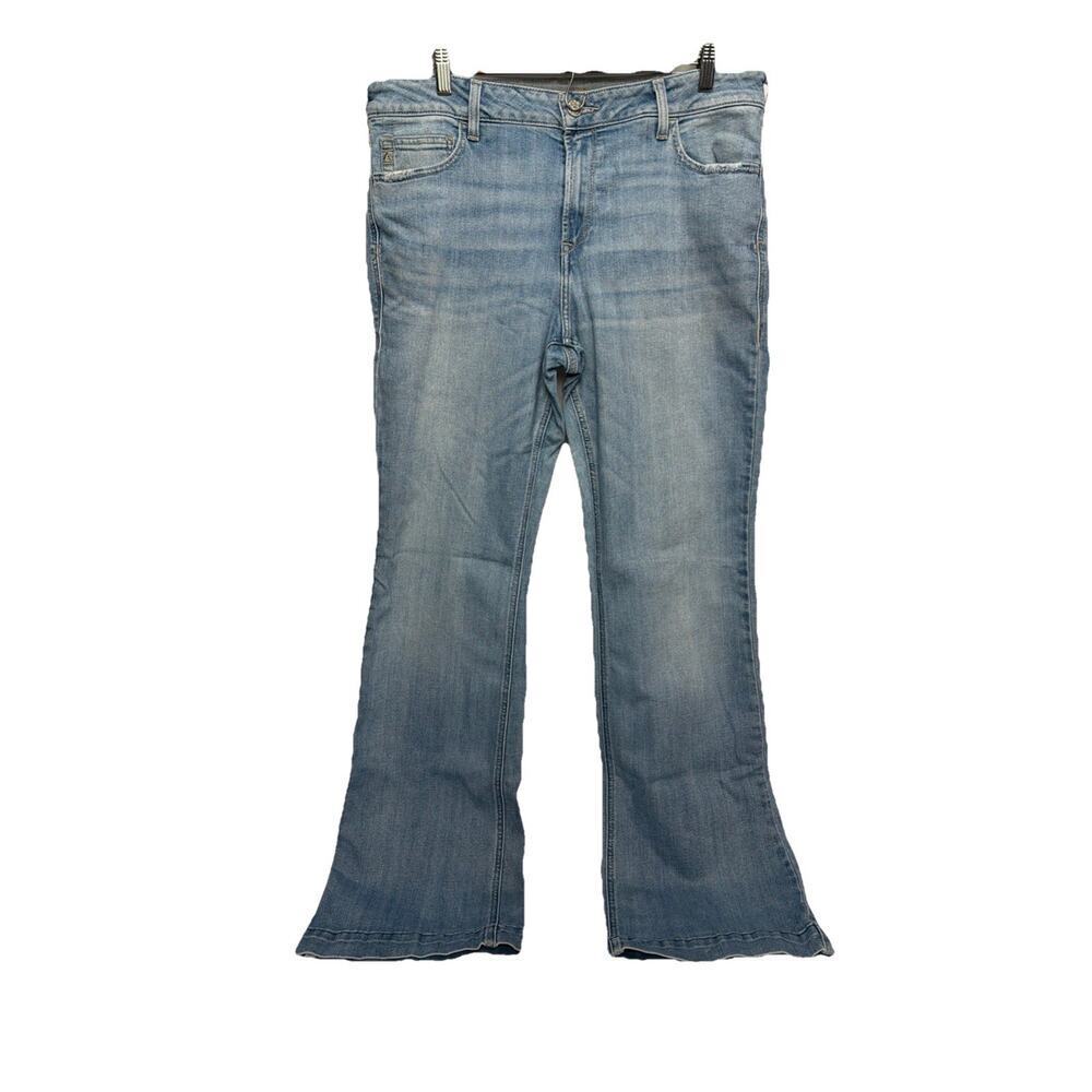 Ariat Perfect Rise Slim Trouser Jeans Womens 34L Mid Rise Wide Leg Stretch Denim